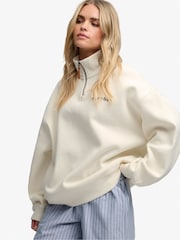 Superdry Cream Heritage Nautical Half Zip Sweatshirt - Image 5 of 7