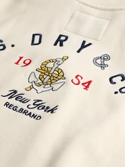 Superdry Cream Heritage Nautical Half Zip Sweatshirt - Image 7 of 7