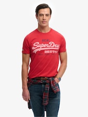 Superdry Red Vintage Logo Classic T-Shirt - Image 1 of 5