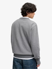 Superdry Grey Block Text Crew Neck Sweatshirt - Image 2 of 7
