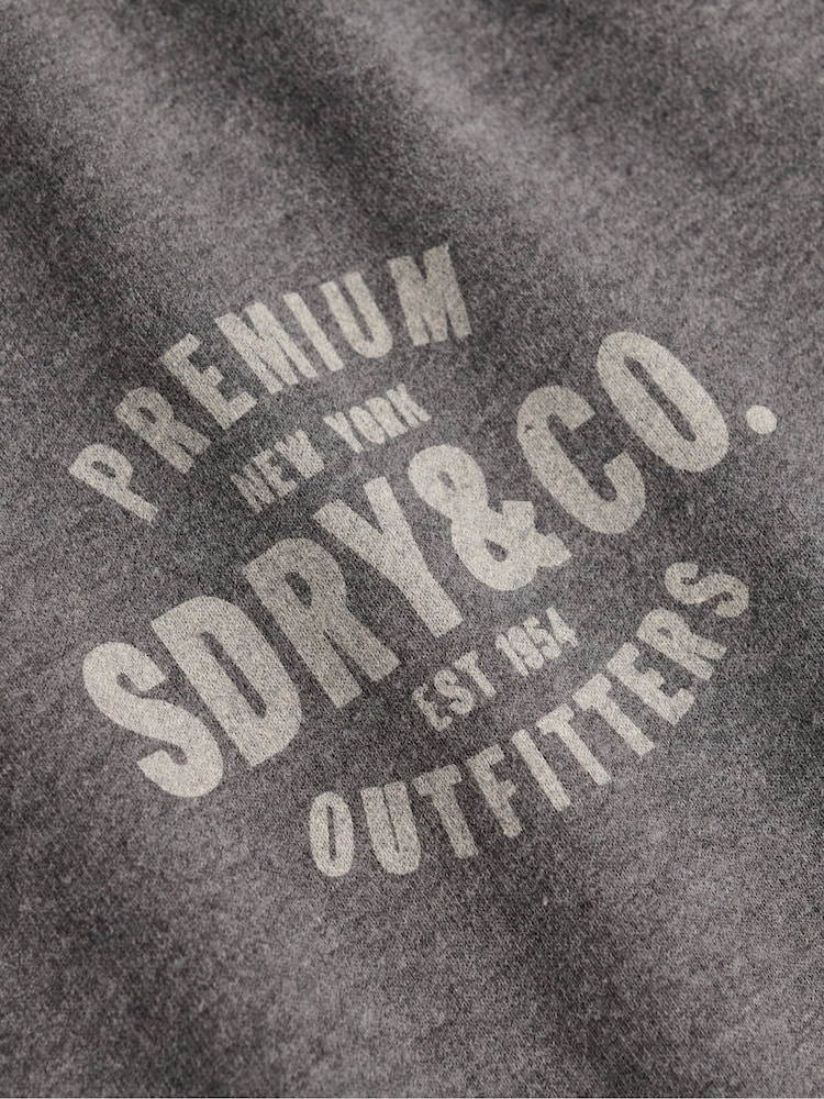 Superdry Grey Block Text Crew Neck Sweatshirt - Image 7 of 7 Superdry Grey Block Text Crew Neck Sweatshirt - Image 7 of 7