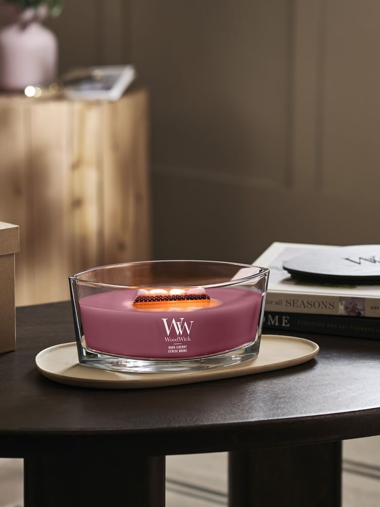 Woodwick Dark Cherry Ellipse Candle - Image 1 of 3