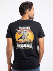 Melns - Weird Fish The Clamdalorian Back Print Artist T-Shirt - Attēls 1 no 6