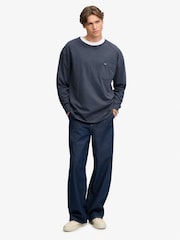 Superdry Blue Long Sleeve Pocket T-Shirt - Image 3 of 7