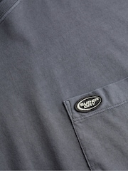 Superdry Blue Long Sleeve Pocket T-Shirt - Image 7 of 7