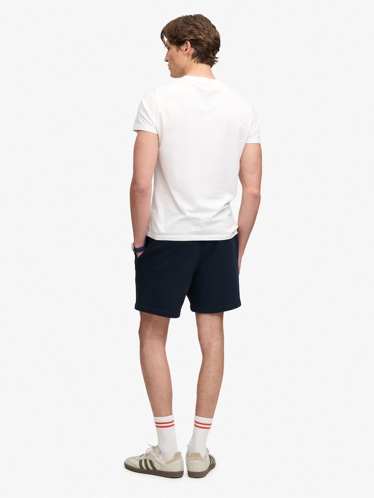 Superdry Blue Monogram Shorts - Image 2 of 6 Superdry Blue Monogram Shorts - Image 2 of 6