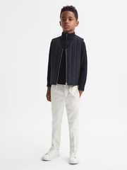 Reiss Navy Venice 3-9 yrs Quilted Sleeveless Gilet - Image 4 of 6