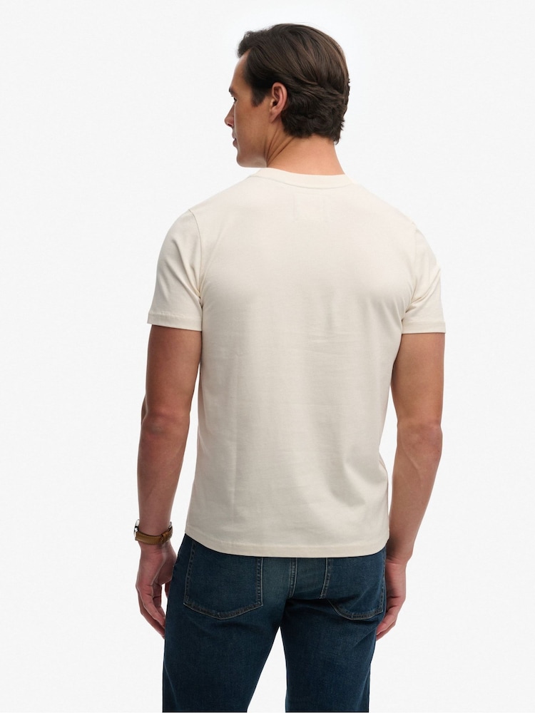 Superdry White Vintage Logo Classic T-Shirt - Image 2 of 5 Superdry White Vintage Logo Classic T-Shirt - Image 2 of 5