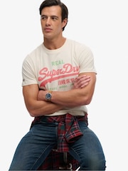 Superdry White Vintage Logo Classic T-Shirt - Image 5 of 5