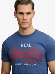 Superdry Blue Vintage Logo Classic T-Shirt - Image 4 of 5