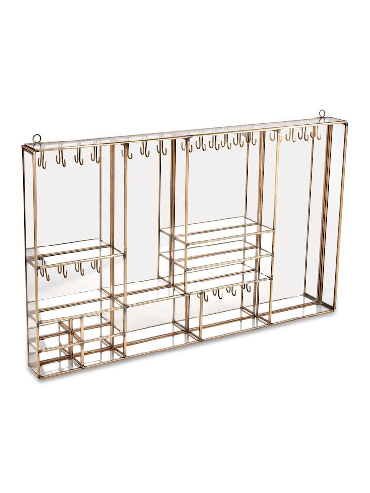 Nkuku Antique Brass Bequai Wall Hung Jewellery Box - Image 3 of 3