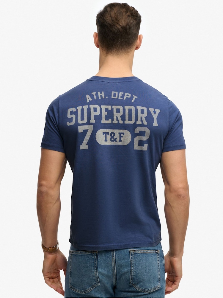 Superdry Blue Vintage Prep Relaxed Pocket T-Shirt - Image 2 of 7