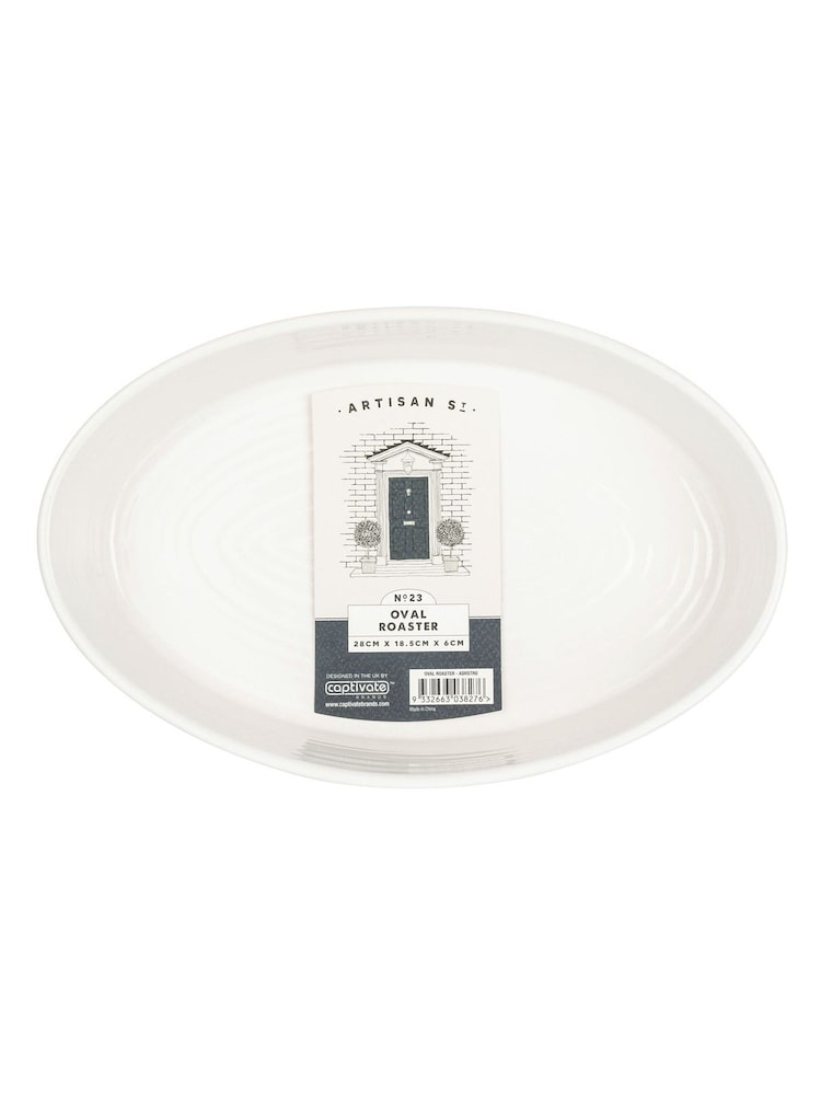 Artisan Street White Oval Roaster - Image 4 of 4
