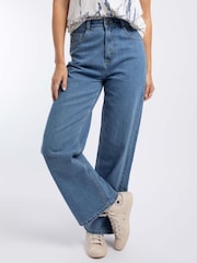 Джинсовый синий - Weird Fish Джинсы Corine Wide Leg - Изображение 3 8