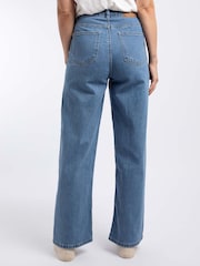 Джинсовый синий - Weird Fish Джинсы Corine Wide Leg - Изображение 5 8