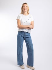 Джинсовый синий - Weird Fish Джинсы Corine Wide Leg - Изображение 6 8