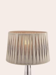 Laura Ashley Grey Gathered Pleat Easyfit Lamp Shade - Image 1 of 4