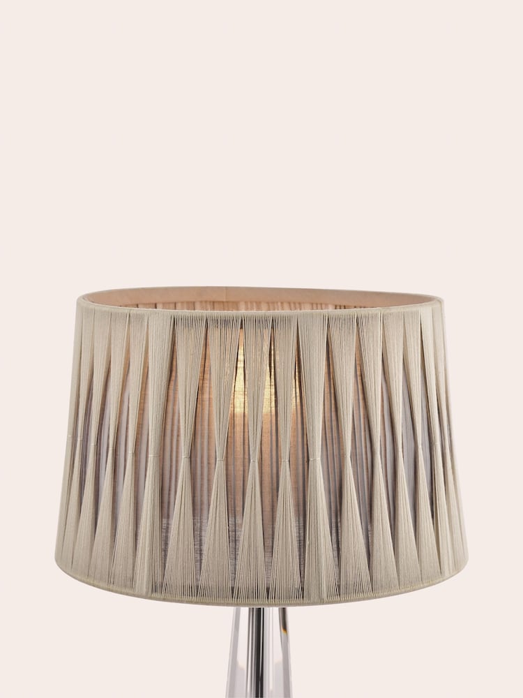 Laura Ashley Grey Gathered Pleat Easyfit Lamp Shade - Image 1 of 4