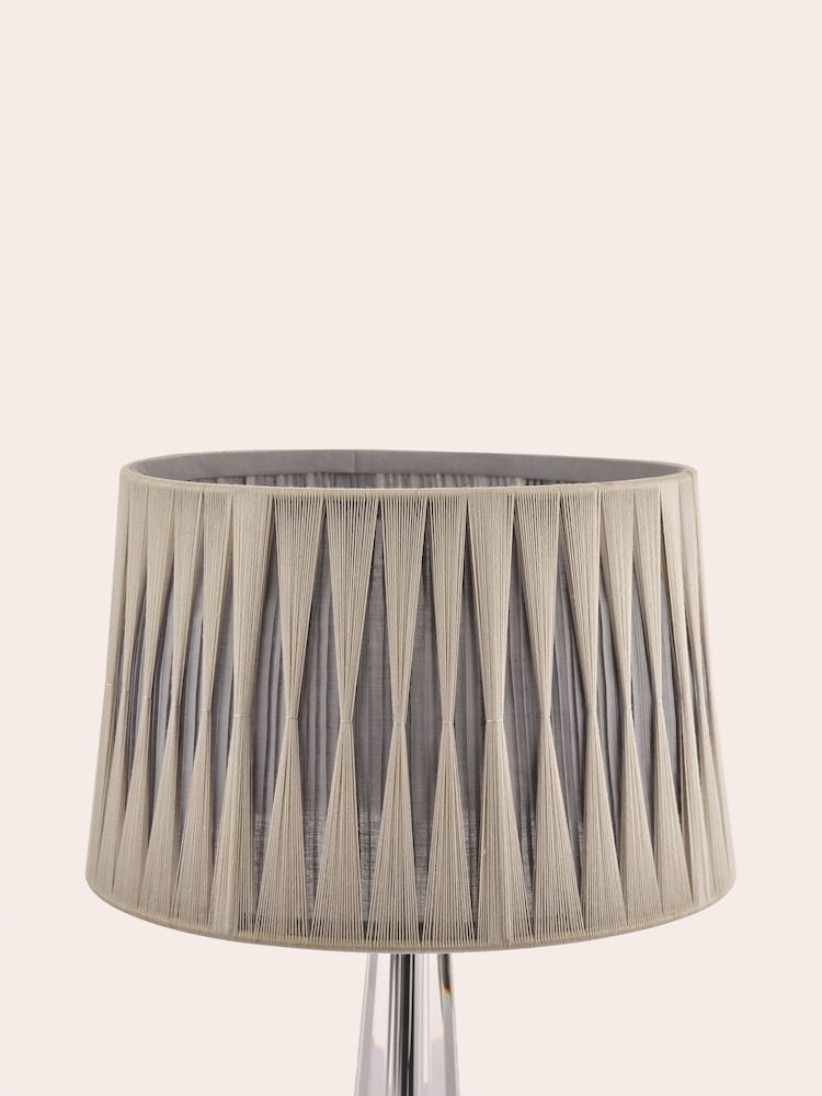 Laura Ashley Grey Gathered Pleat Easyfit Lamp Shade - Image 2 of 4