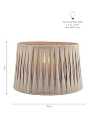 Laura Ashley Grey Gathered Pleat Easyfit Lamp Shade - Image 4 of 4