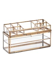 Nkuku Antique Brass Bequai Open Jewellery Box - Image 2 of 3