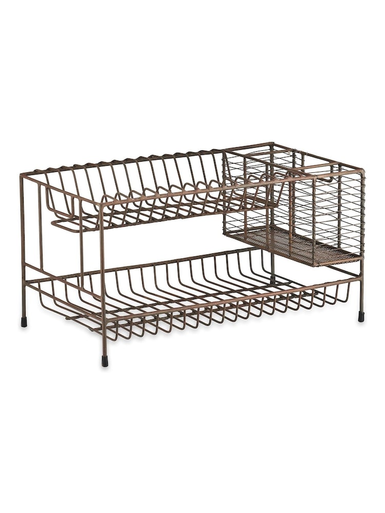 Nkuku Aged Brass Inkollu Dish Rack - Image 2 of 3 Nkuku Aged Brass Inkollu Dish Rack - Image 2 of 3