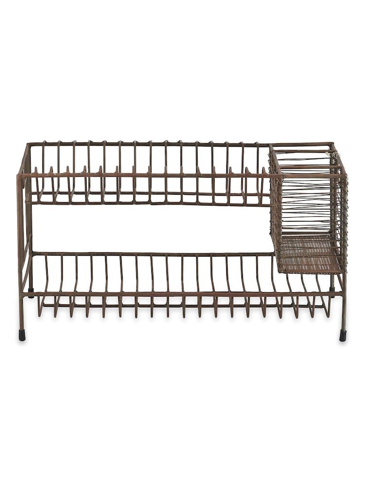 Nkuku Aged Brass Inkollu Dish Rack - Image 3 of 3 Nkuku Aged Brass Inkollu Dish Rack - Image 3 of 3