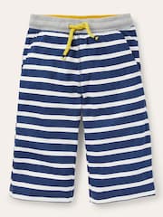 Boden Stripe Blue 100% Cotton Jersey Baggies Shorts - Image 1 of 3