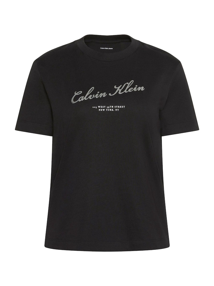 Calvin Klein Black Classic Script Logo T-Shirt - Image 4 of 4 Calvin Klein Black Classic Script Logo T-Shirt - Image 4 of 4
