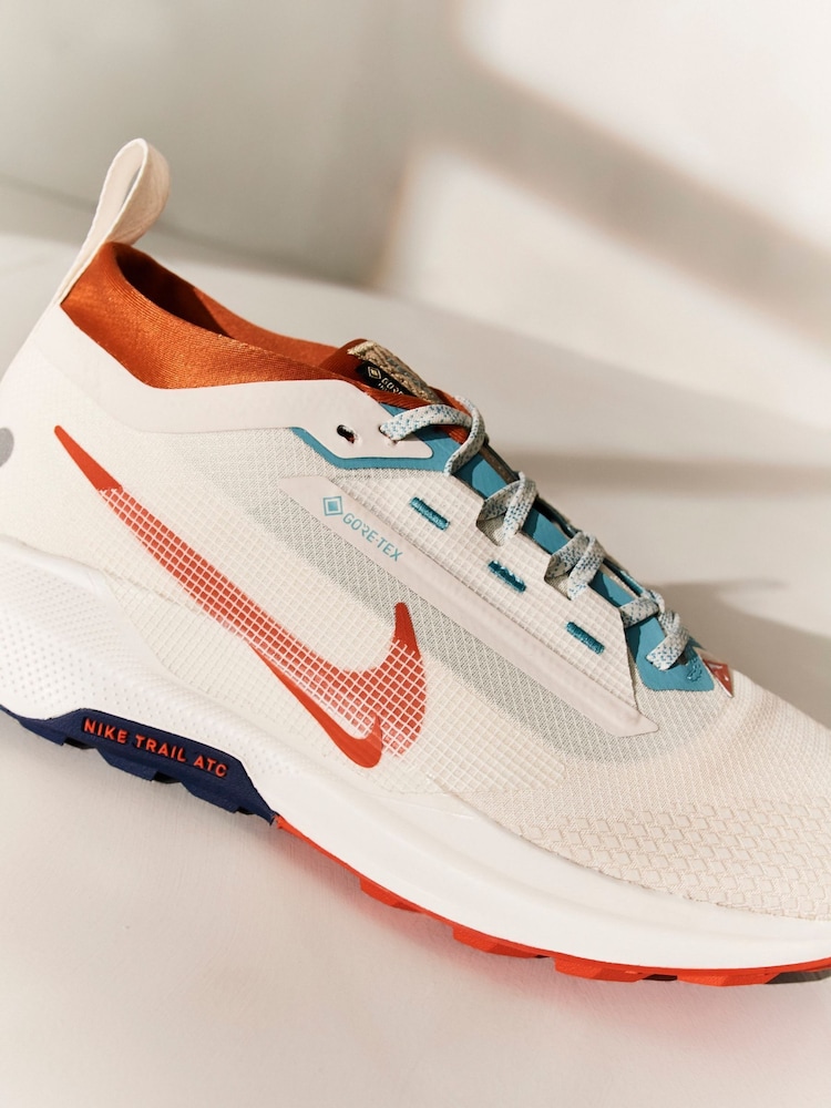 Nike White/Blue Pegasus Trail 5 GORETEX Running Trainers - Image 10 of 21