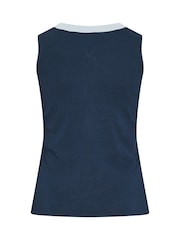 Yours Curve Blue Limited Contrast Detail Waistcoat - Image 7 of 7