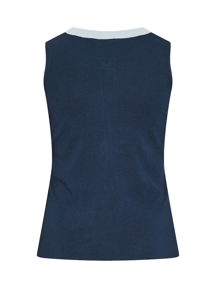 Yours Curve Blue Limited Contrast Detail Waistcoat - Image 7 of 7