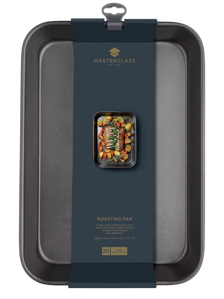 Masterclass Grey 39x28cm Non Stick Roasting Pan - Image 1 of 3