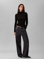 Calvin Klein Merino Wool Ribbed Turtleneck Jumper - Bild 3 von 6