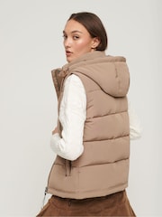 Superdry Brown Everest Hooded Puffer Gilet - Image 2 of 11