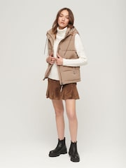 Superdry Brown Everest Hooded Puffer Gilet - Image 3 of 11
