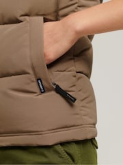Superdry Brown Everest Hooded Puffer Gilet - Image 5 of 11