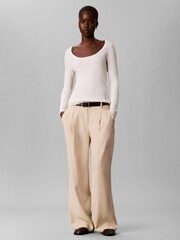 Calvin Klein Slim Merino Ull Ribbad Jumper - Bild 3 av 6