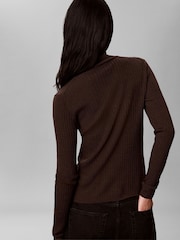 Brun - Calvin Klein Merino Wool Blend Crew Neck Jumper - Image 2 sur 7