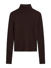 Brun - Calvin Klein Merino Wool Blend Crew Neck Jumper - Image 7 sur 7