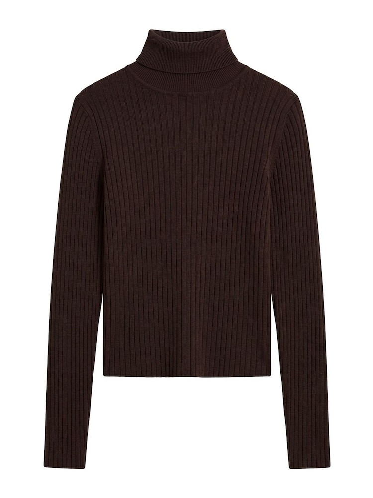 Brun - Calvin Klein Merino Wool Blend Crew Neck Jumper - Image 7 sur 7