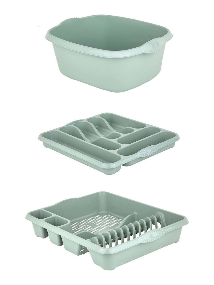 Wham 3 Piece Green Plastic Kitchen Set - Image 2 of 3 Wham 3 Piece Green Plastic Kitchen Set - Image 2 of 3