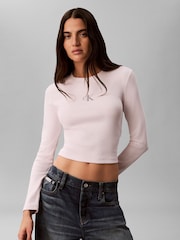 تيشرت للبيبي مضلّع بأكمام طويلة من Calvin Klein - صورة 1 من 7