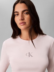 تيشرت للبيبي مضلّع بأكمام طويلة من Calvin Klein - صورة 5 من 7