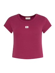 Camiseta Baby con monograma tejido de canalé de Calvin Klein - Imagen 6 de 6