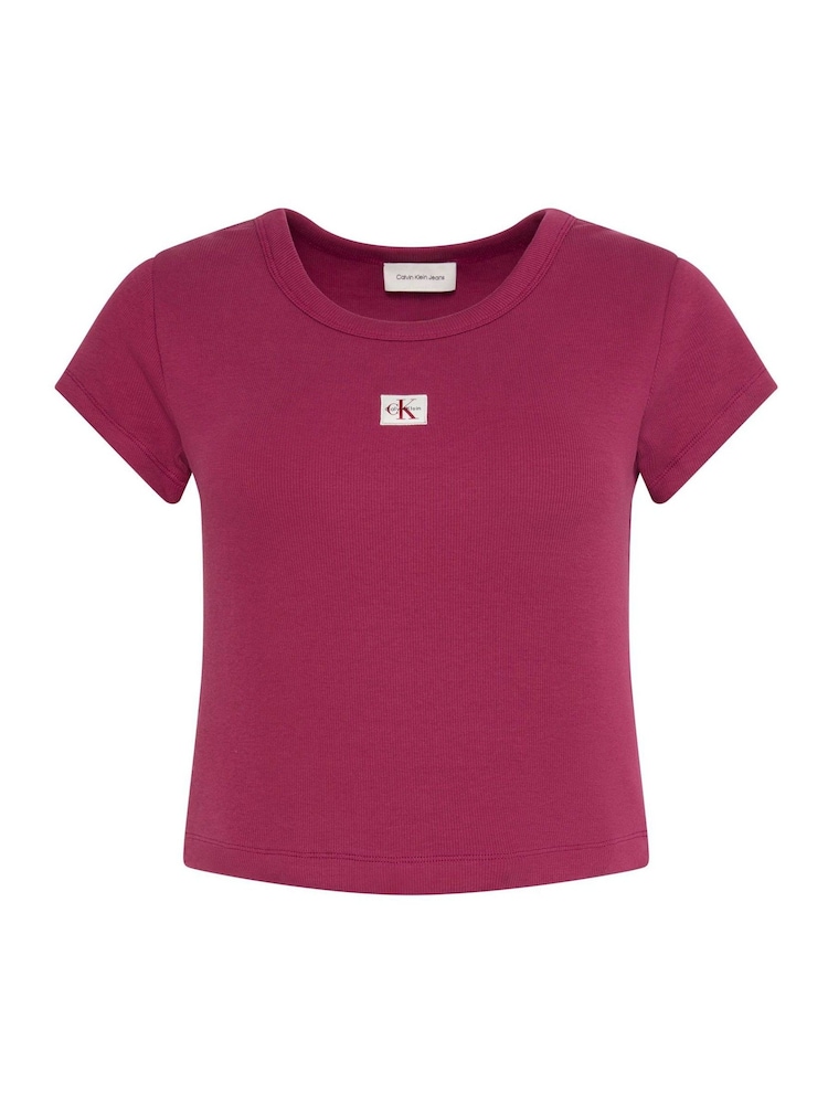 Camiseta Baby con monograma tejido de canalé de Calvin Klein - Imagen 6 de 6