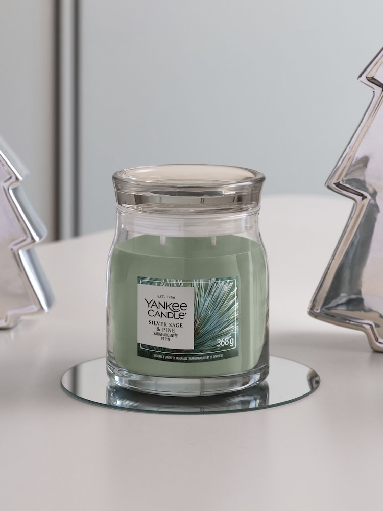 Yankee Candle Silver Sage Pine Signature Medium Jar Candle - Image 1 of 3 Yankee Candle Silver Sage Pine Signature Medium Jar Candle - Image 1 of 3