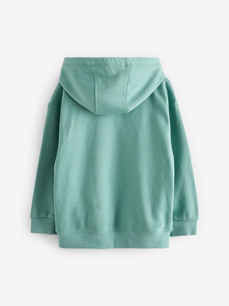 Mineral Green Dragon Graphic Hoodie (3-16yrs) - Image 2 of 3