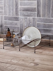 Nkuku Aged Brass Inkollu Low Dish Rack - Image 1 of 3