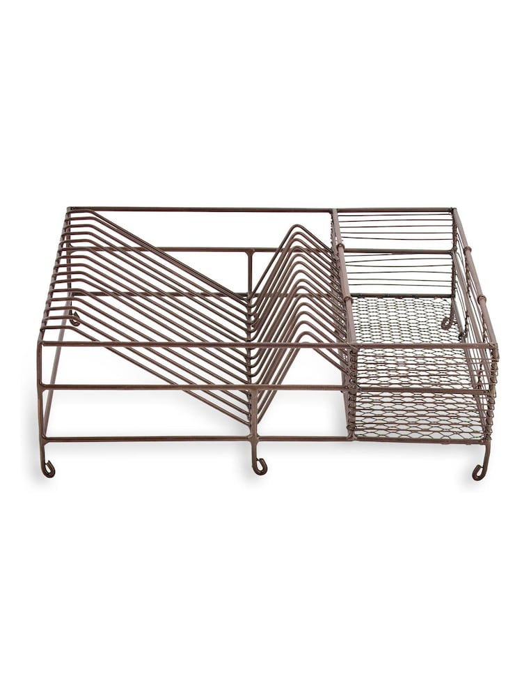 Nkuku Aged Brass Inkollu Low Dish Rack - Image 2 of 3 Nkuku Aged Brass Inkollu Low Dish Rack - Image 2 of 3